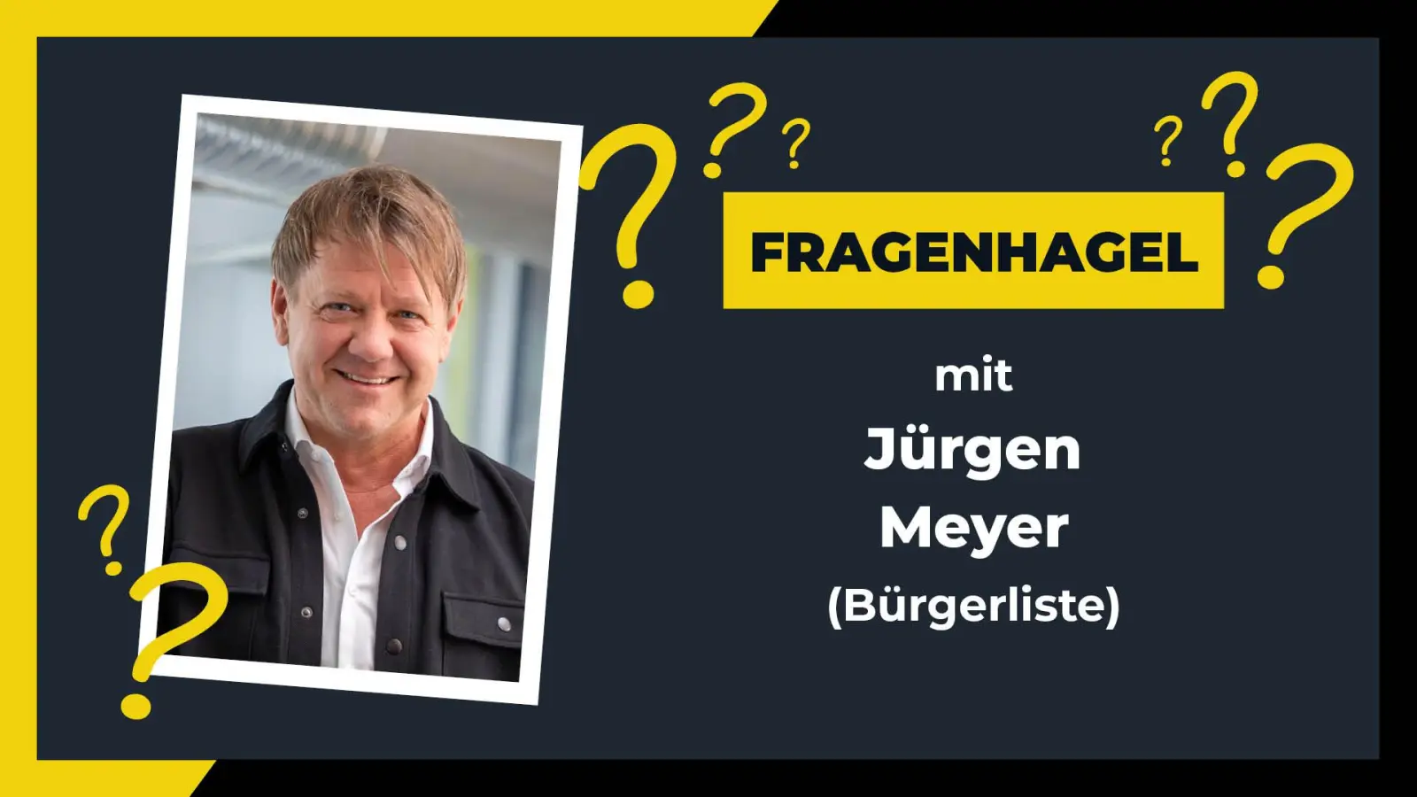 Jürgen Meyer (Bürgerliste) stellt sich den Fragen von Weiden24. (Bildmontage: Marina Gube)