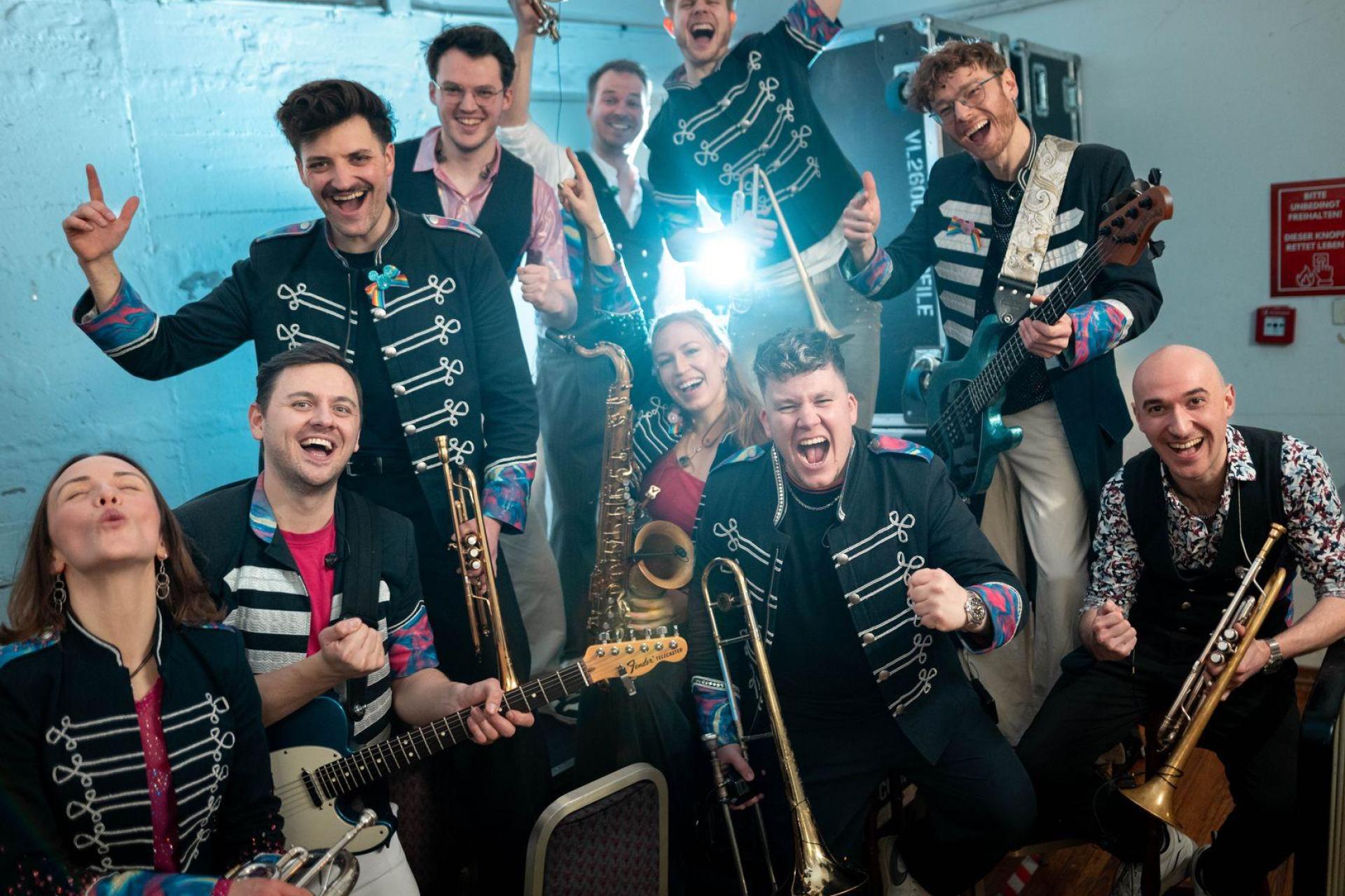 Die Band Druckluft hat mit „Karnevalsmaus“ einen Hit gelandet. (Archivfoto) (Bild: Fabian Strauch/dpa)