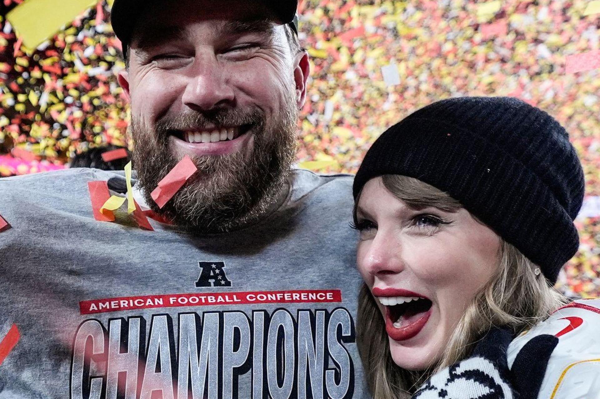 Taylor Swift und Travis Kelce sind verheiratet.  (Archivbild: Ashley Landis/AP/dpa)