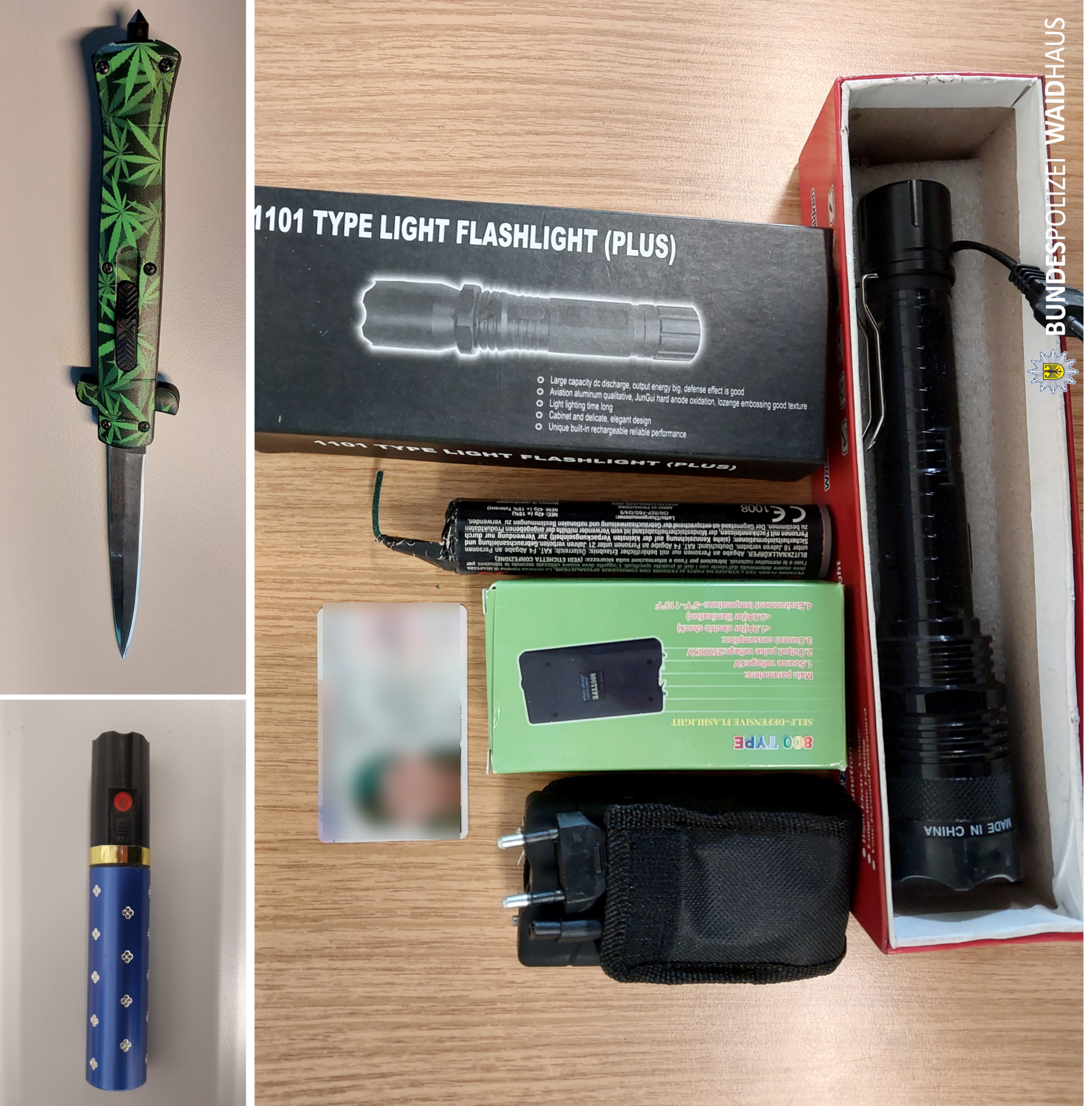 Bei Kontrollen in Waidhaus und Waldsassen hat die Bundespolizei zahlreiche Waffen und Pyrotechnik sichergestellt. (Symbolbild: Bundespolizei)