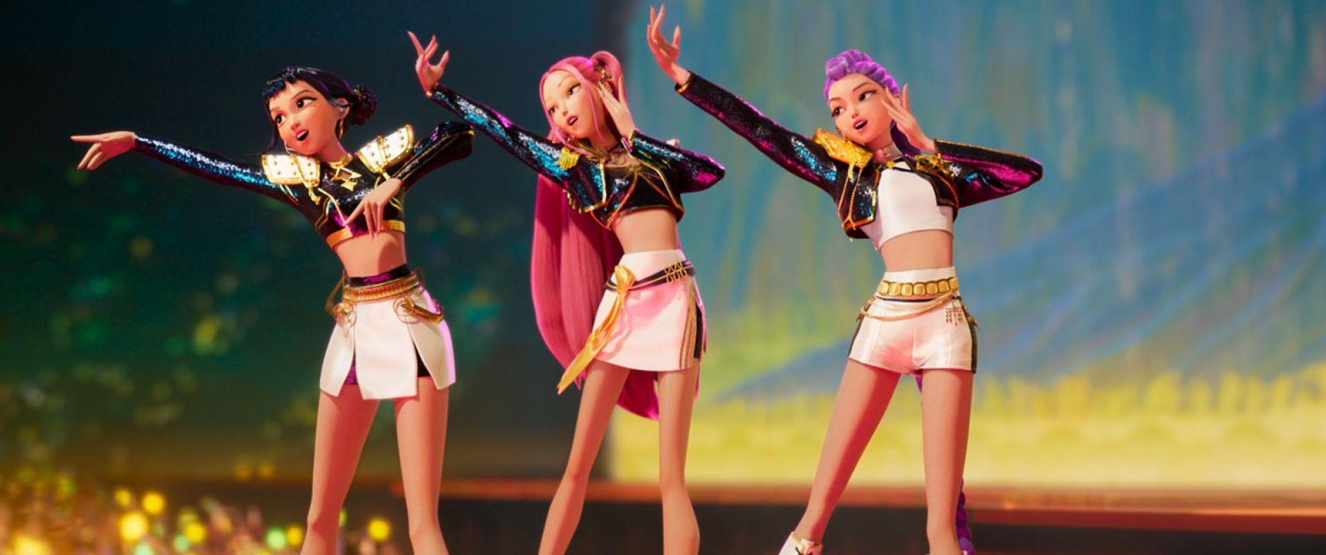 Die Band Huntrix gibt ein Megakonzert im Animationsfilm „KPop Demon Hunters“. (Netflix-Handout) (Bild: -/Netflix/dpa)