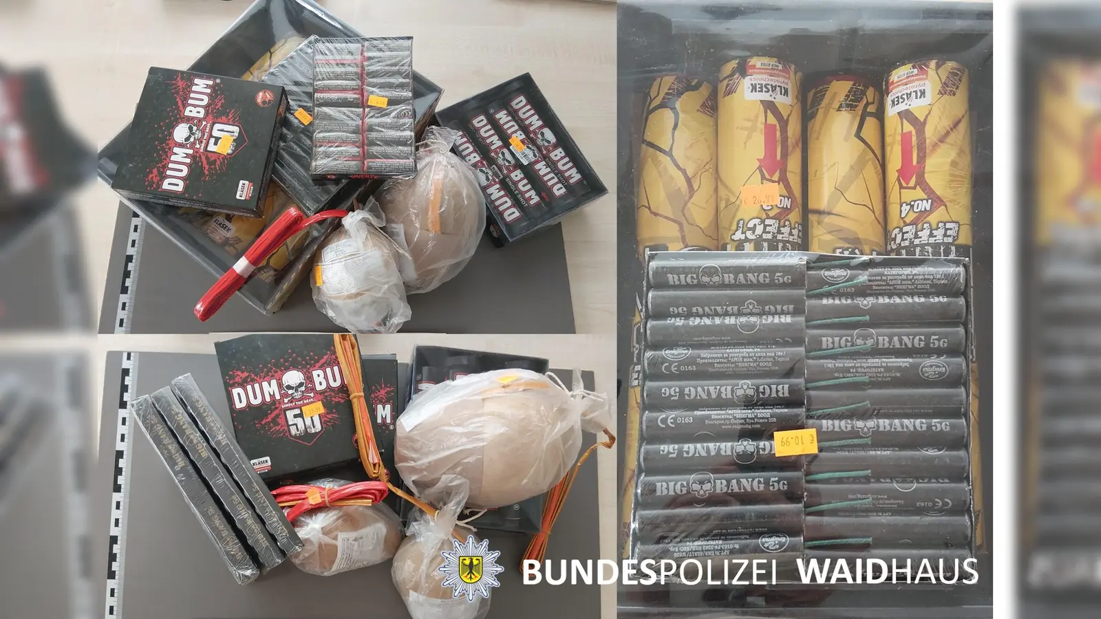Bei einer Kontrolle in Waldsassen hat die Bundespolizei mehr als zehn Kilogramm Pyrotechnik in einem Auto entdeckt. (Symbolbild: Petra Hartl)