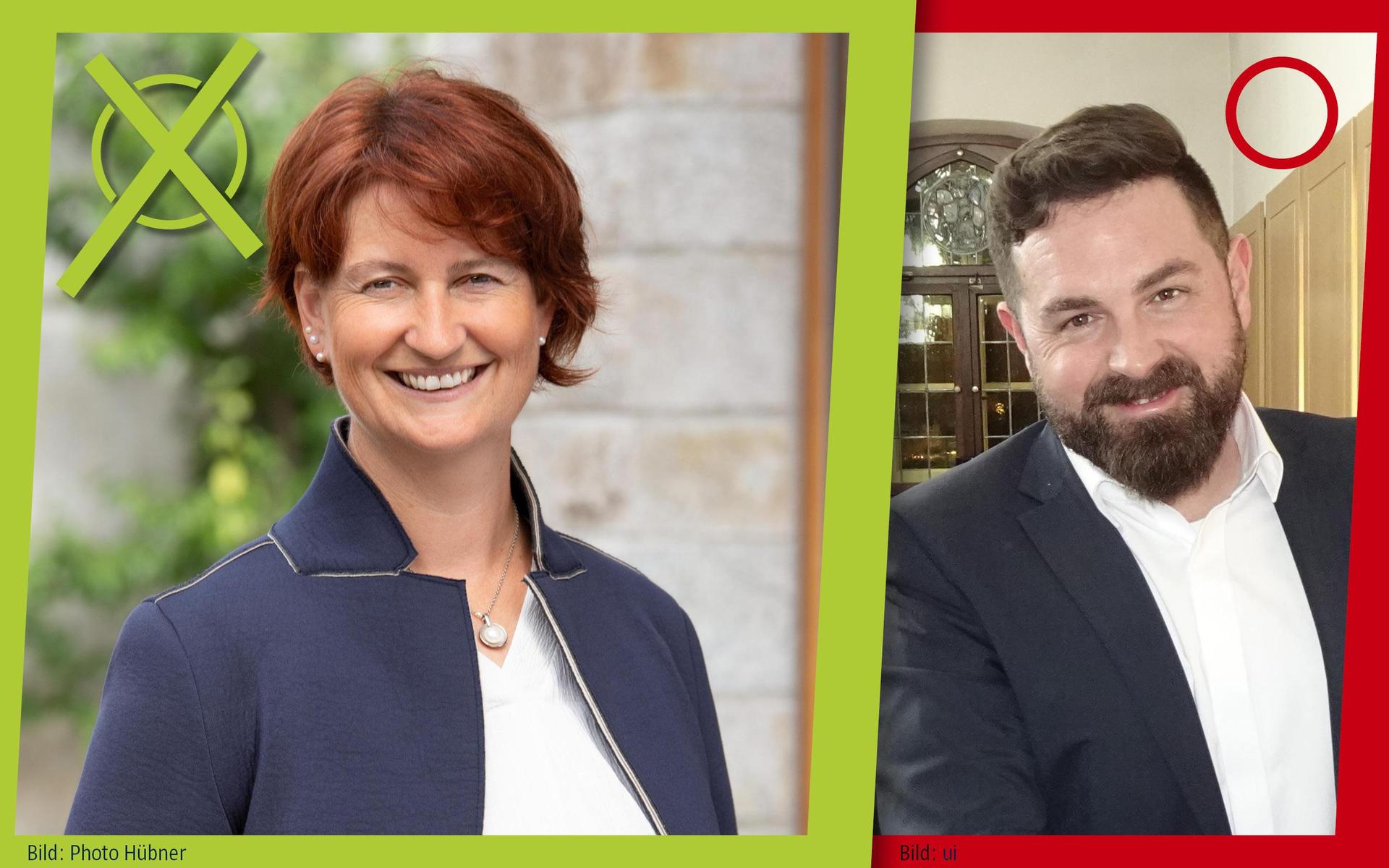 Ergebnis der Stichwahl am 22. März 2026: In Neustadt/WN gewinnt Tanja Kippes (CSU) denkbar knapp gegen Sebastian Giering (SPD). (Grafik: gld)