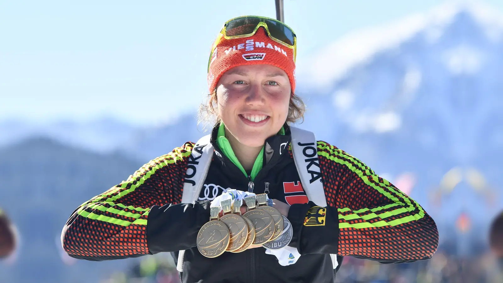 Laura Dahlmeier ist in den Bergen Pakistans tödlich verunglückt. (Archivbild) (Bild: Martin Schutt/dpa-Zentralbild/dpa)