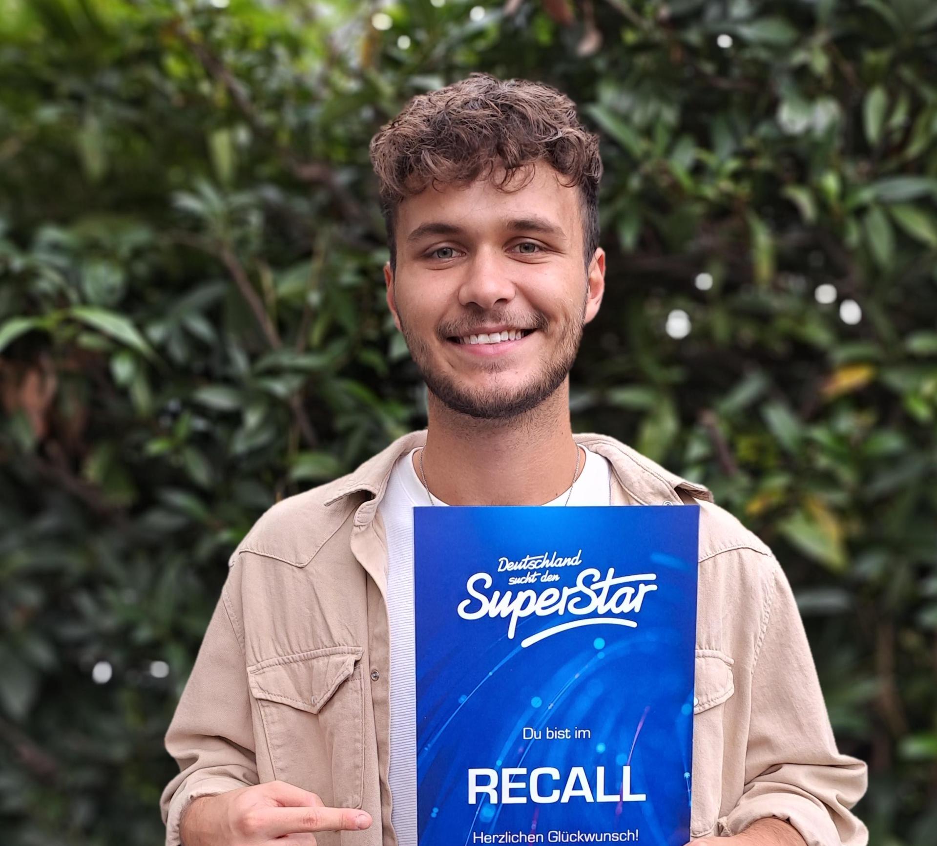 Der 21-jährige Tim Feiler hat es unter die 100 besten Teilnehmer bei DSDS geschafft. (Bild: Vanessa Feiler)