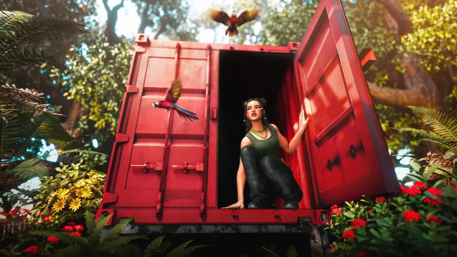 Ab auf die Insel: Die Musikerin Nina Chuba kann man jetzt auf ihrer eigenen Insel besuchen.  (Bild: Philip Geißler/dpa)