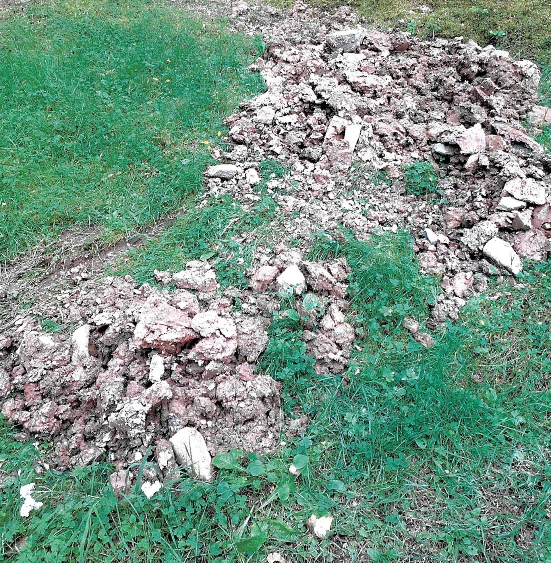 Einer der Bauschutthügel im Manteler Forst. Der Verursacher der illegalen Ablagerungen ist bereits identifiziert. (Bild: PI Neustadt a.d.Waldnaab/Bayerische Staatsforsten)
