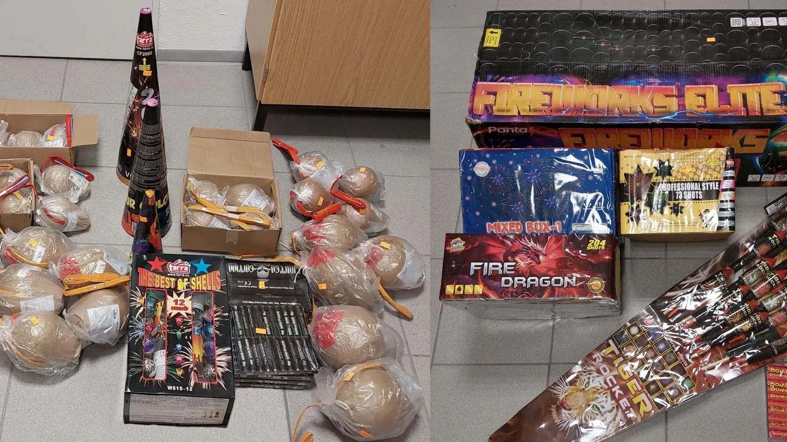 Die Bundespolizei Waidhaus beschlagnahmte bei Waldsassen insgesamt 120 Kilogramm illegal eingeführter Pyrotechnik. (Symbolbild: Bundespolizei Waidhaus)